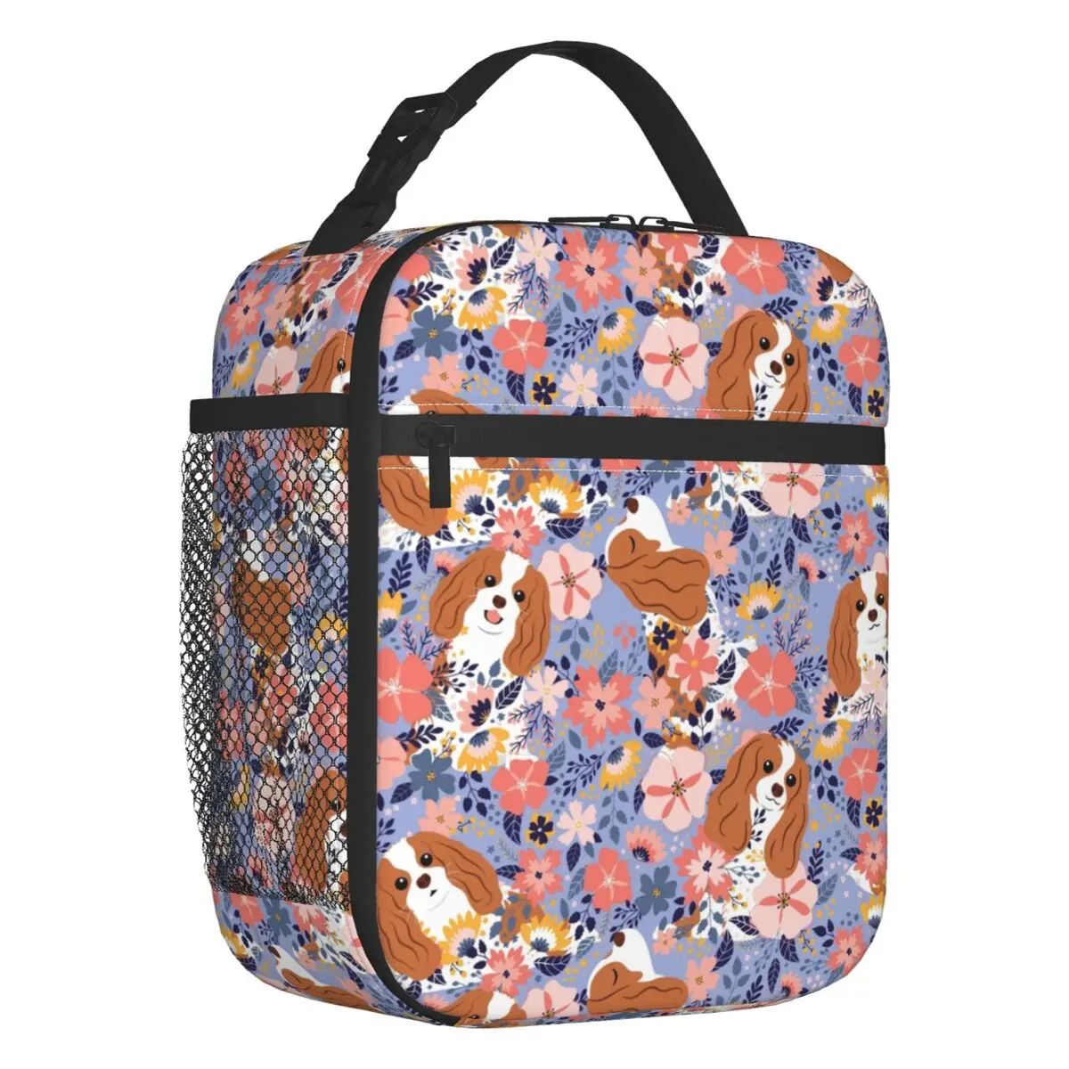 Cavalier King Charles Spaniel Portable Lunch Box Leakproof Family Group Dog Lover Thermal Cooler Food Insulated Lunch Bag Kids