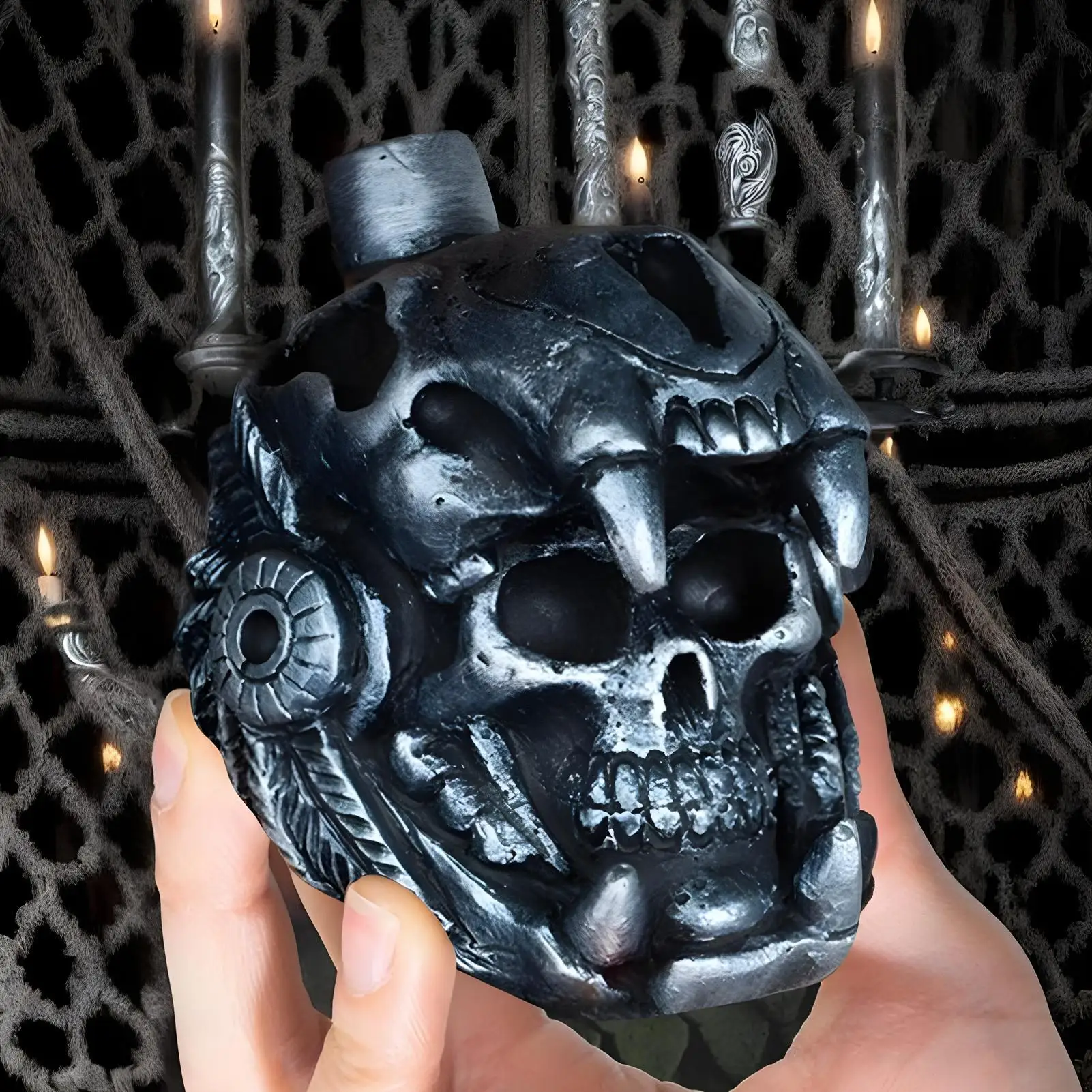 Skull Whistle Skull Loud Scream นกหวีดความปลอดภัยเสียงแบบพกพา Camping Survival อุปกรณ์เสริมสําหรับ Wilderness Dog