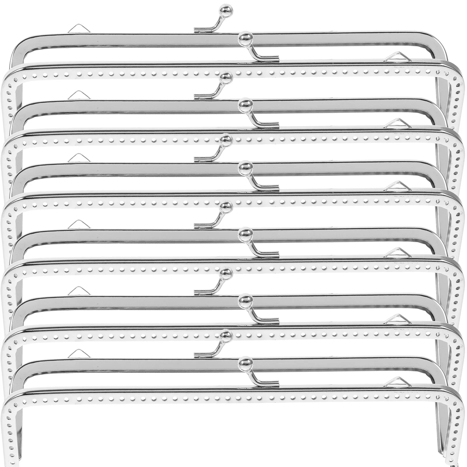 

6PCS Gold Mouth Kiss Lock Frame Vintage Metal Purse Frames Clutch Bag Coin Wallet Shoulder Strap Accessories Embossed Design