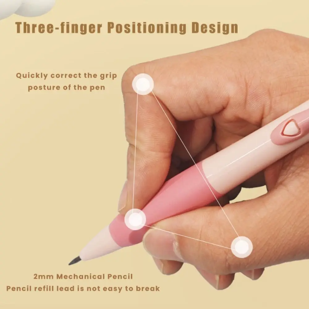HB Mechanical Pencils With Sharpener 2.0mm Propelling Pencil Correct Holding Pen Posture Writing Tool Automatic Pencils
