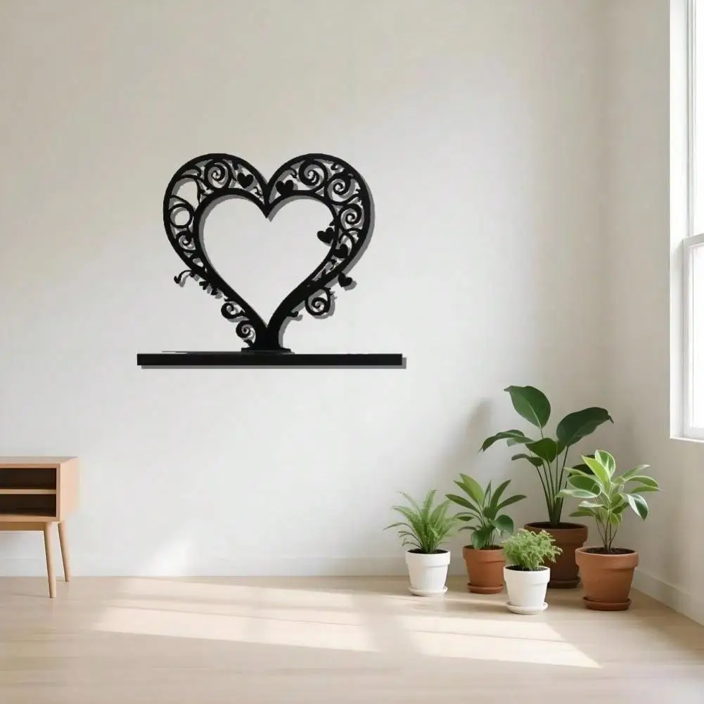 CIFBUY Metal Wall Art Rustproof Iron Heart Decor Minimalist Garden Yard Patio Indoor Outdoor Living Room Bedroom Modern Gift