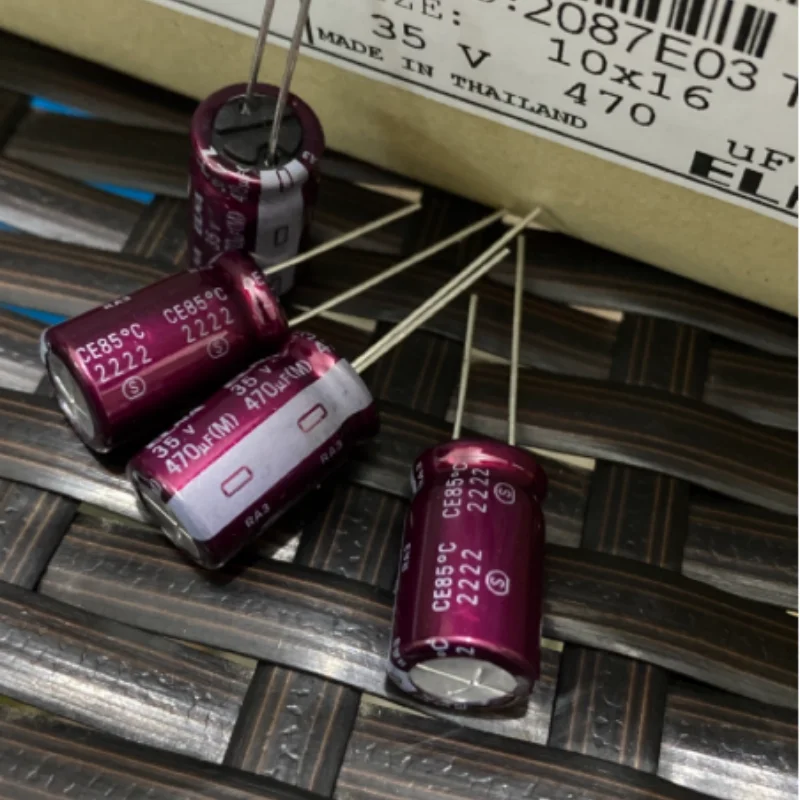 

10PCS-100PCS 470UF 35V Japanese Ina ELNA Audio Capacitor 35V470UF 10 * 16 RA3 Purple Red Robe