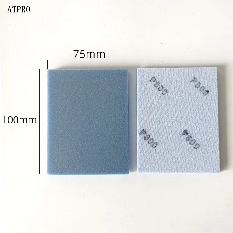 Blue Sponge Sandpaper 75*100 Square Dry Grinder Flocking Car Paint Surface Grinding And Polishing 400-3000 Grit