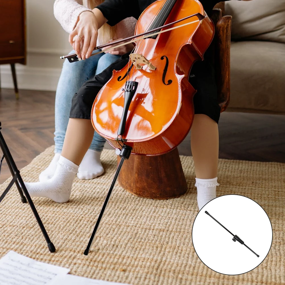 

Adjustable Carbon Fiber Tail Post Support Rod Non-Slip Base Easy Install Gift Cellists Black Endpin Cello Support Tool Cello