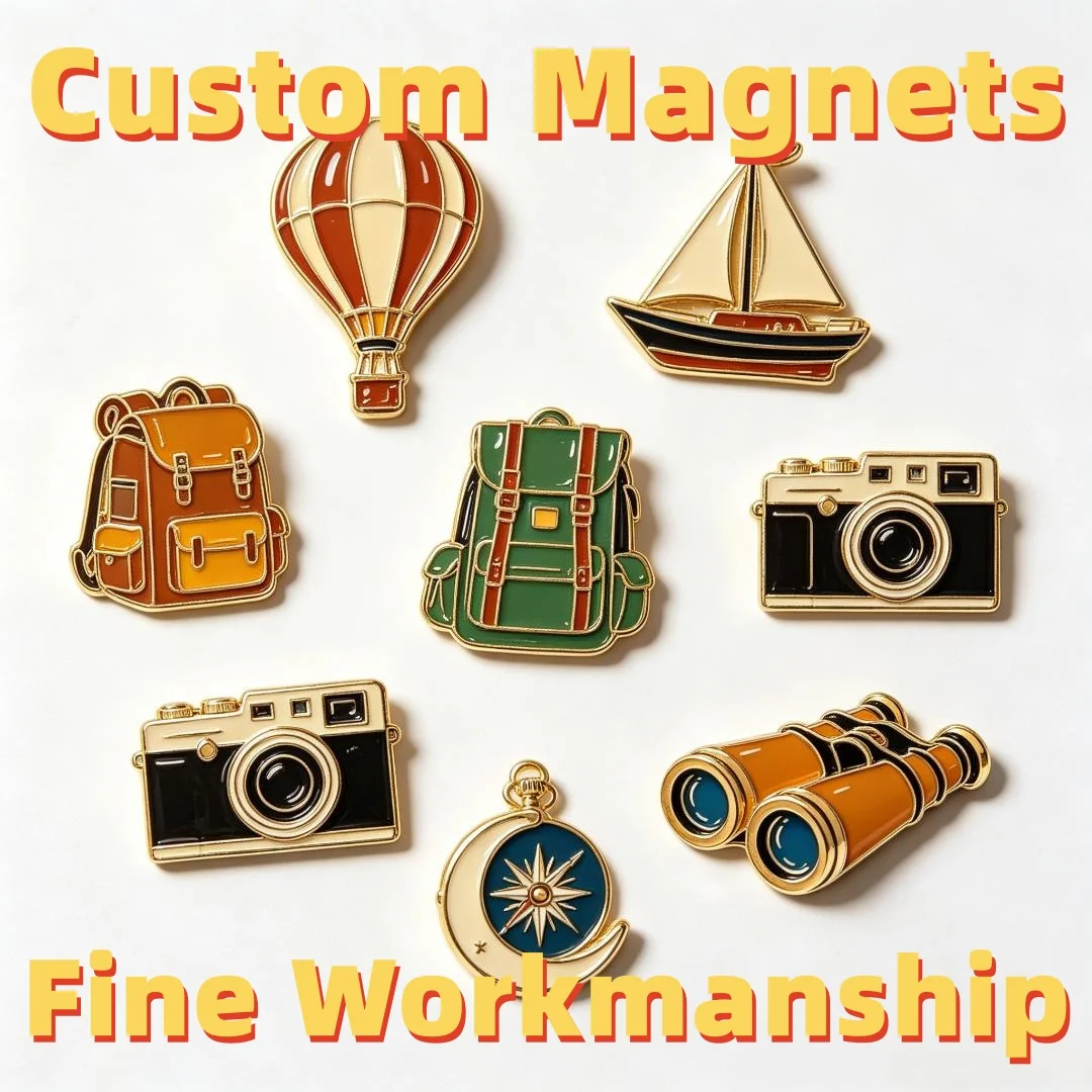 Wholesale Custom Style Metal Fridge Magnets Adhesive to Metal Surfaces Leaves Fine Workmanship Customized Durable Fridge Magnet