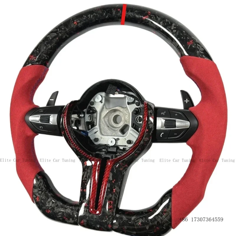 

Красный замшевый руль из кованого карбона для BMW F10 M5 F30 M4 F82 M3 F80 M2 M1 M3 M6 X3M X5M X6M F01 F02 F45 F32
