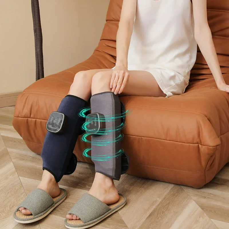 Calf Massager with Wireless Remote  Rechargeable Pressure Wave Device for Soreness Relief and Muscle Relaxation Leg Massager