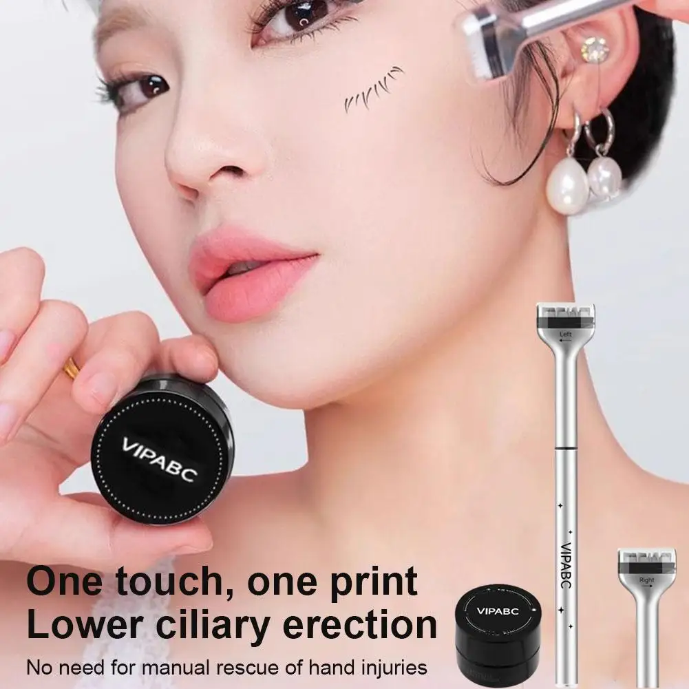 Set cap bulu mata lebih rendah tahan air, Eye Liner portabel mudah digunakan 0.01mm ujung lebih rendah dengan tinta