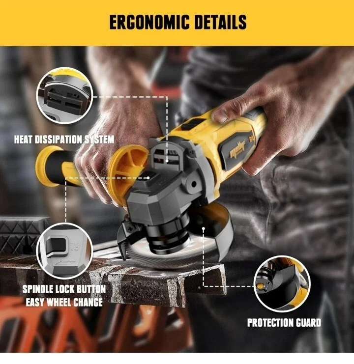 Cordless Angle Grinder FOR Dewalt 20V Battery Bare Tool