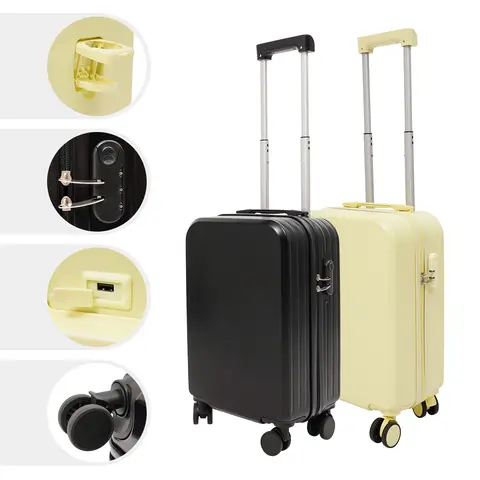 Valigia da viaggio da 20", bagaglio a mano, valigia con portabicchieri, valigia da viaggio con porta USB