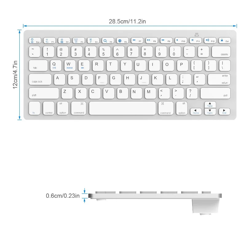 Tastiera Wireless BT tastiera da gioco tailandese spagnola turca inglese per Laptop PC Gamer Tablet tastiera IPad