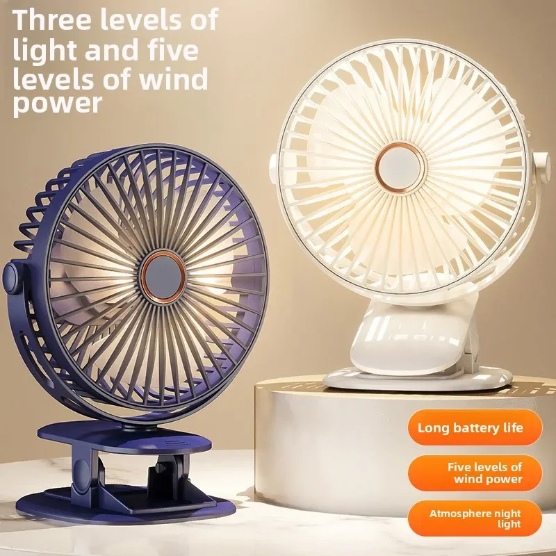 Langlebiger USB-Lade-Tischventilator, kleiner tragbarer Ventilator für Schlafsäle und Büros, leiser Mini-Elektroventilator mit Clip