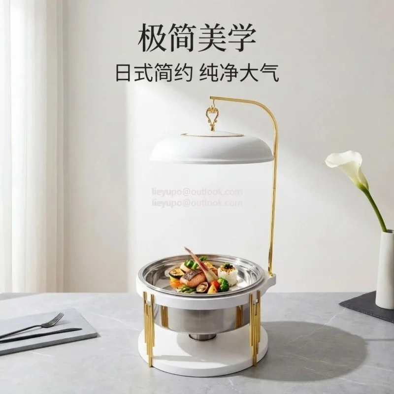 Detachable Rocket Shape 10L Hanging Chafing Dish White Black Catering Food Warmer For Wedding Party Banquet