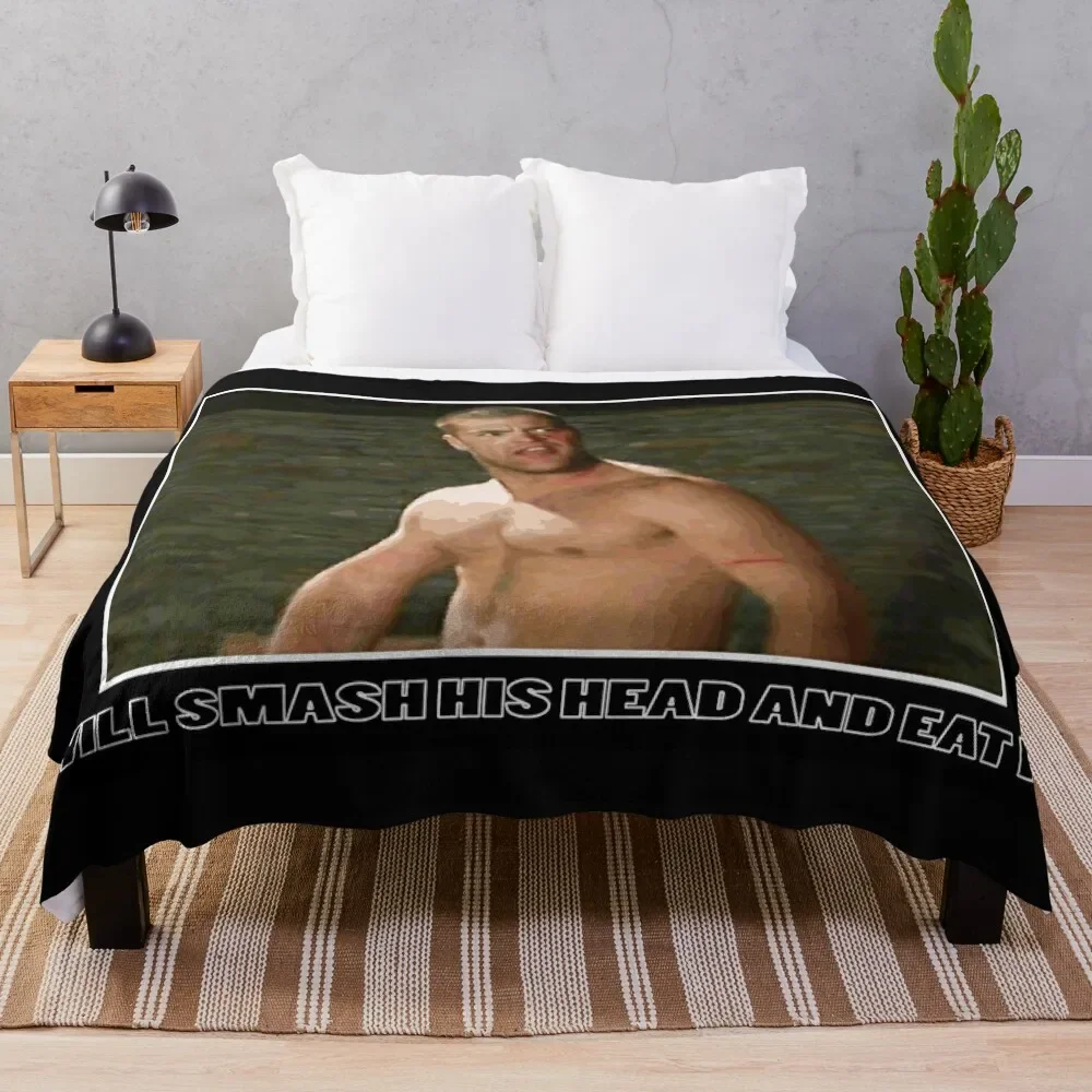 CT - MTV the Challenge Smash His Head and Eat It Throw Blanket Personalized Gift Cute Large Blankets