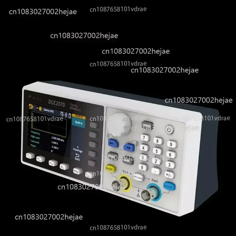 DGE2035 DGE2070 Waveform Signal Generator 70MHz 300MS/s 2CH 14bits 8k 3.6inch Multiple Waveform Output Modulation Functions