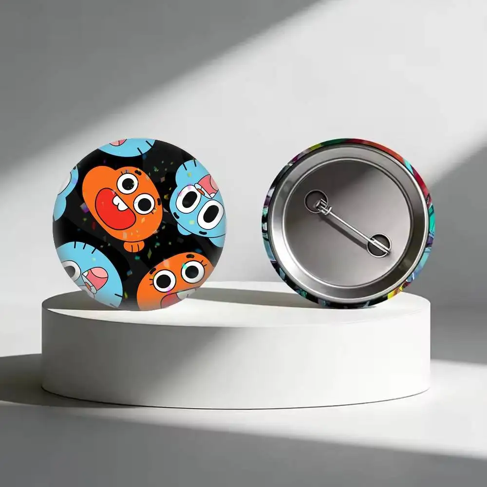 TAWOG Gumball Watterson  25mm 32mm 44mm 58mm 75mm Brooches Badges Pins for Accessories Gift