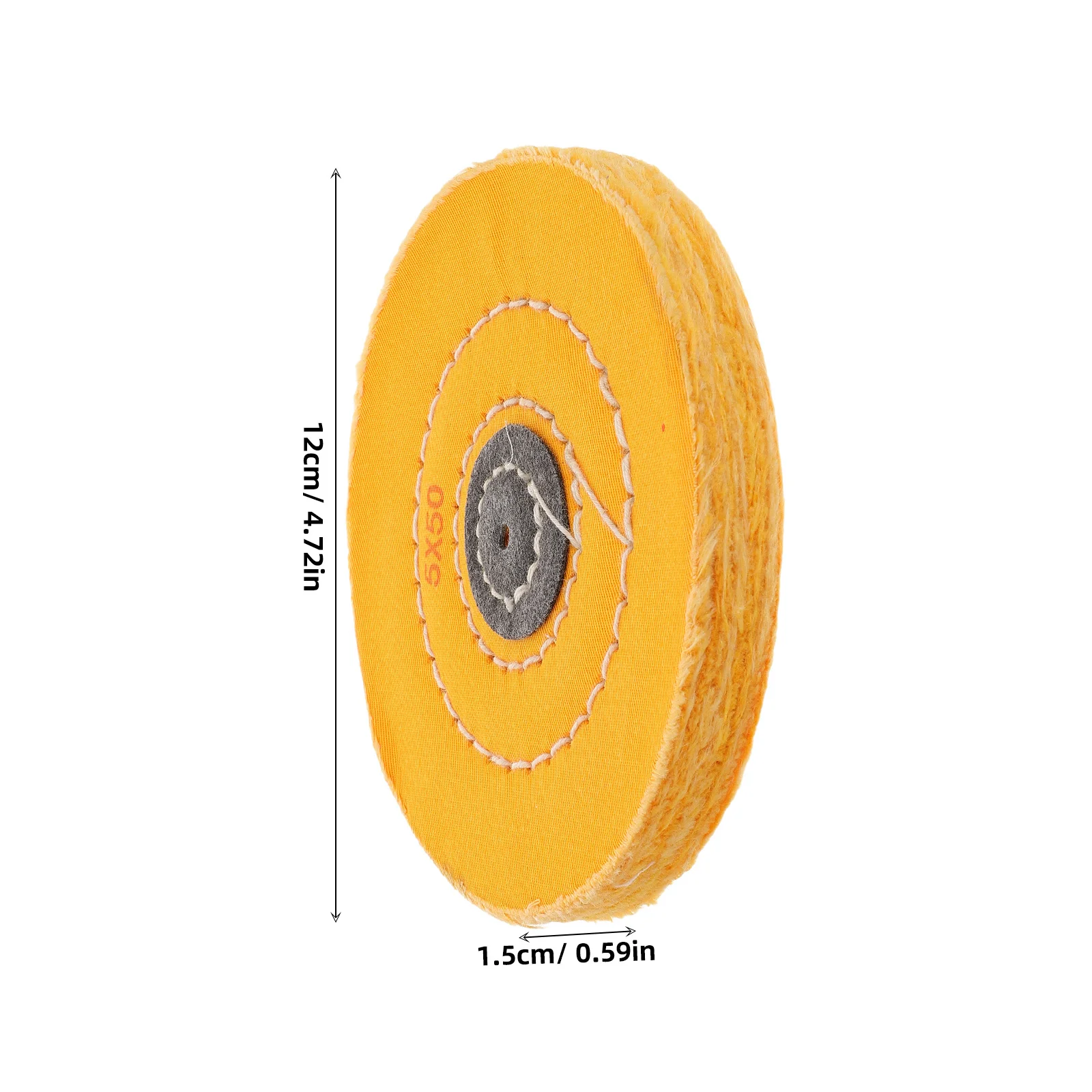 Ruota per lucidatura del tessuto Tampone per lucidatura per trapano da 5 pollici Strumento per lucidare gioielli Ruota per lucidatura in acciaio inossidabile in alluminio metallico
