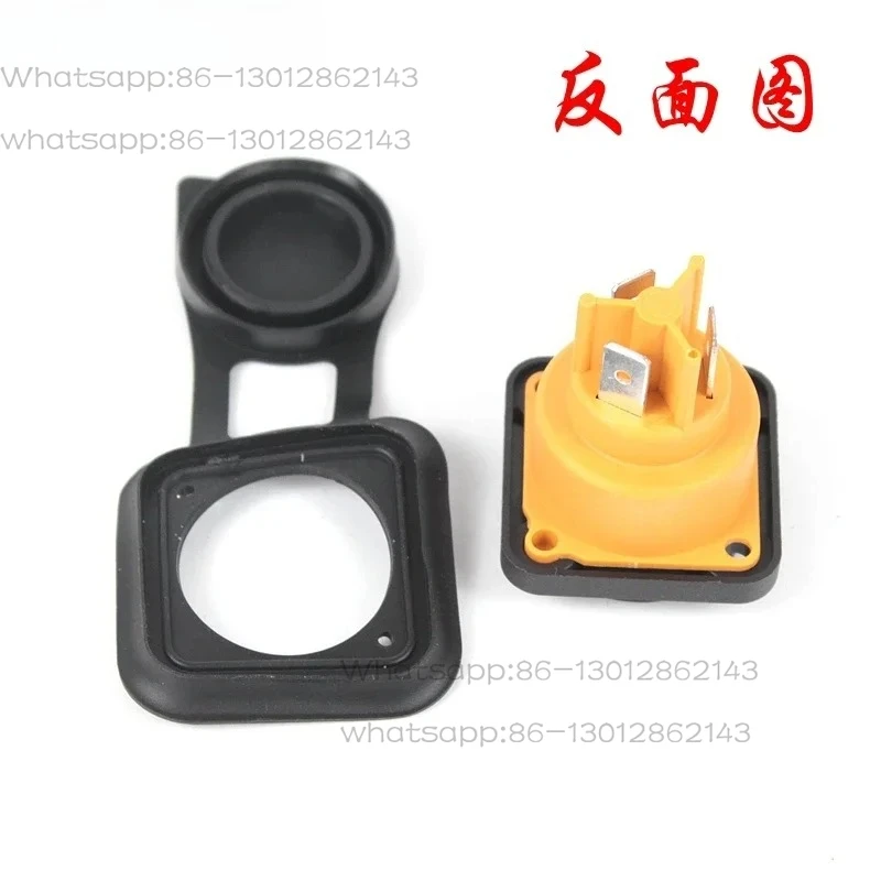 Twisted lock yellow 16A aviation network waterproof power plug LED large screen beam light  male and female SAC3FX