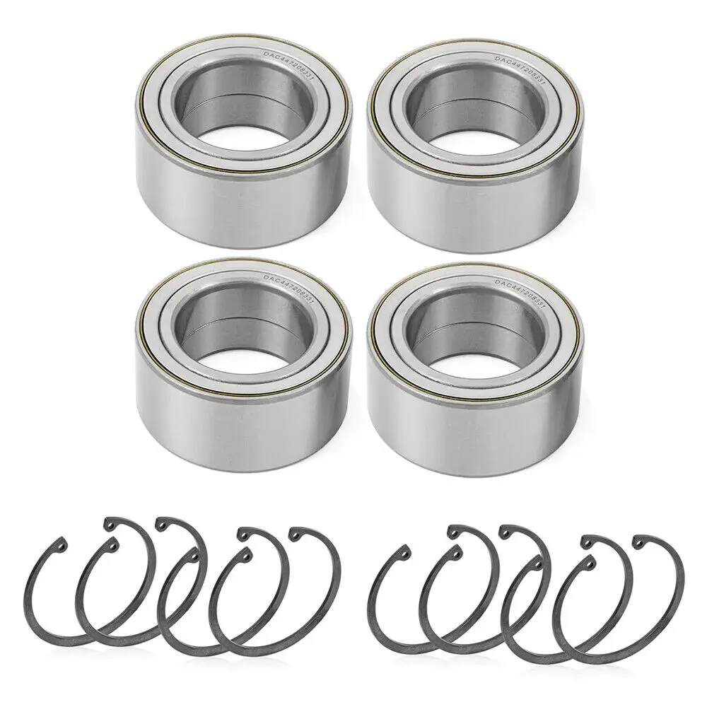 4PCS Front & Rear Wheel Bearings w/ 8 Rings For Polaris RZR 900 S-XP 4 2011-2020