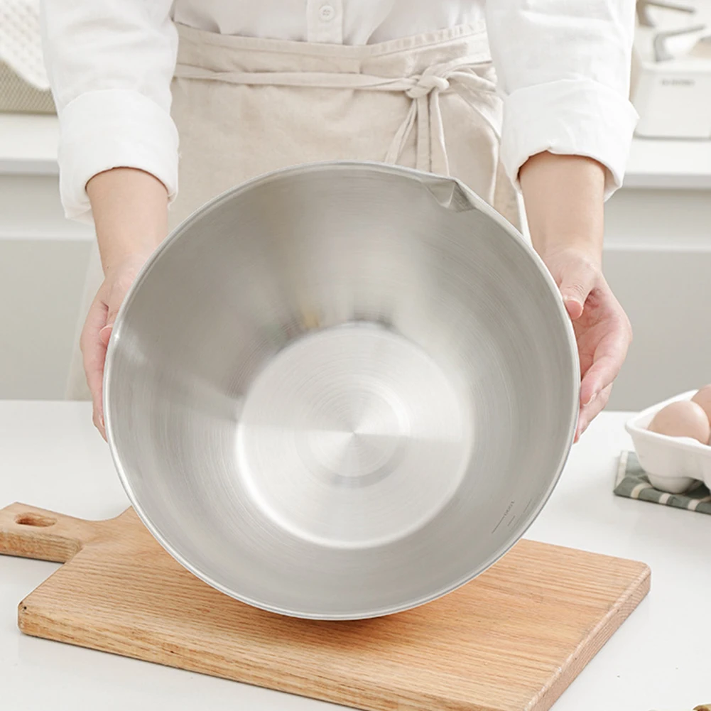 The Essential White 304 Stainless Steel Salad Basin Designed to Make Your Cooking Experience Effortless and Clean