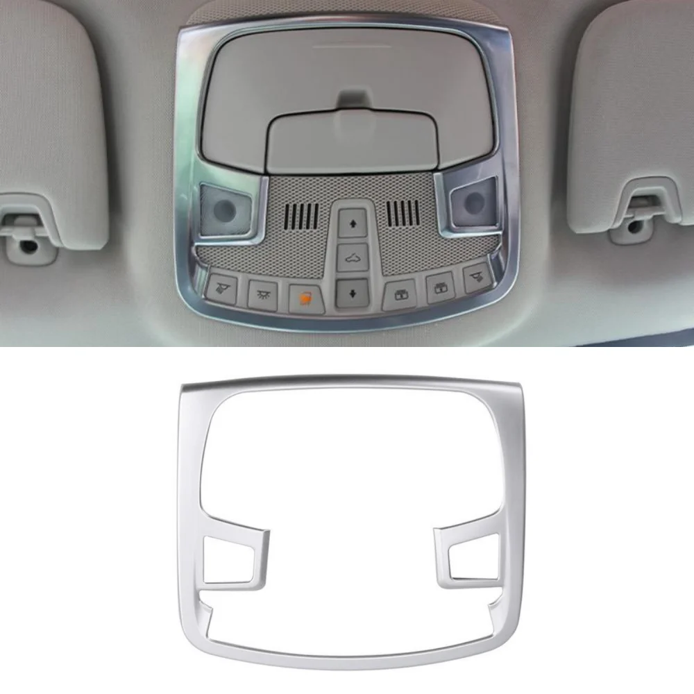 

Car Front Roof Reading Light Lamp Frame Trim ABS Matte Sequins Car Styling For Ford Edge 2015 2016 2017 Interior Accessories