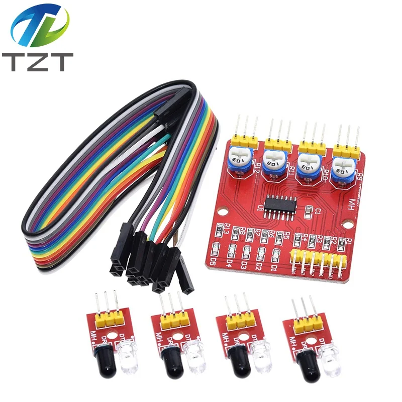 1 4 5 8 Channel TCRT5000 IR Photoelectric Switch Barrier Line Track Module Infrared Obstacle Avoidance Sensor For Arduino DIY