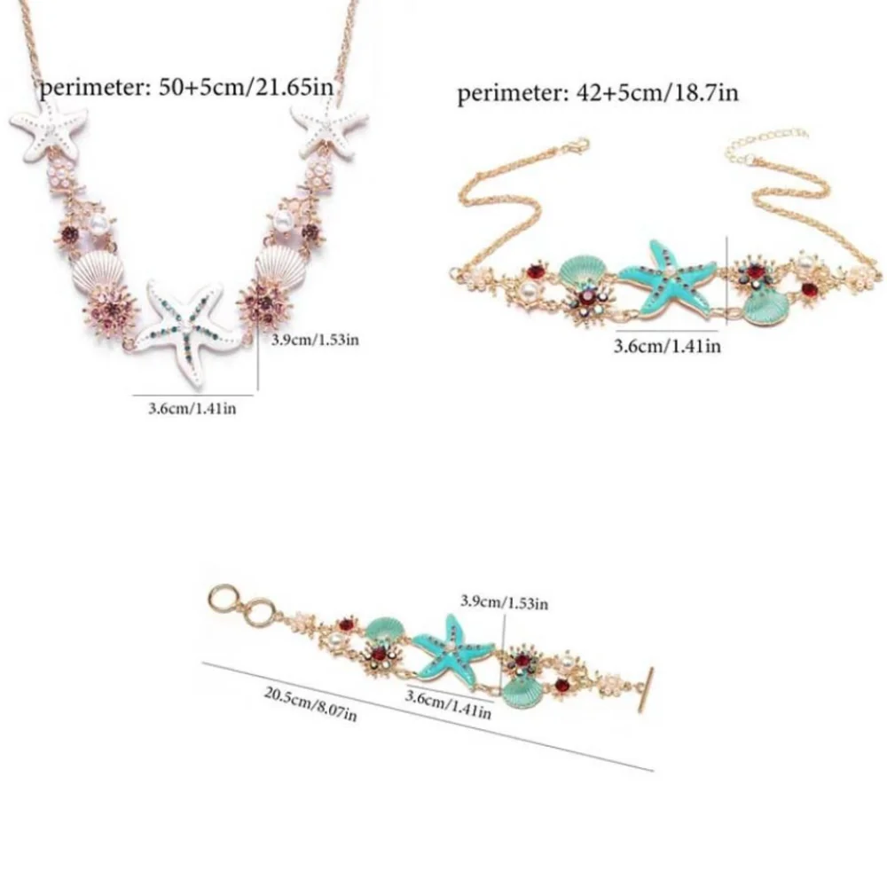 Ожерелье из ракушек морской звезды из сплава со стразами и жемчугом, богемное ожерелье из ракушек, ювелирные изделия, регулируемые