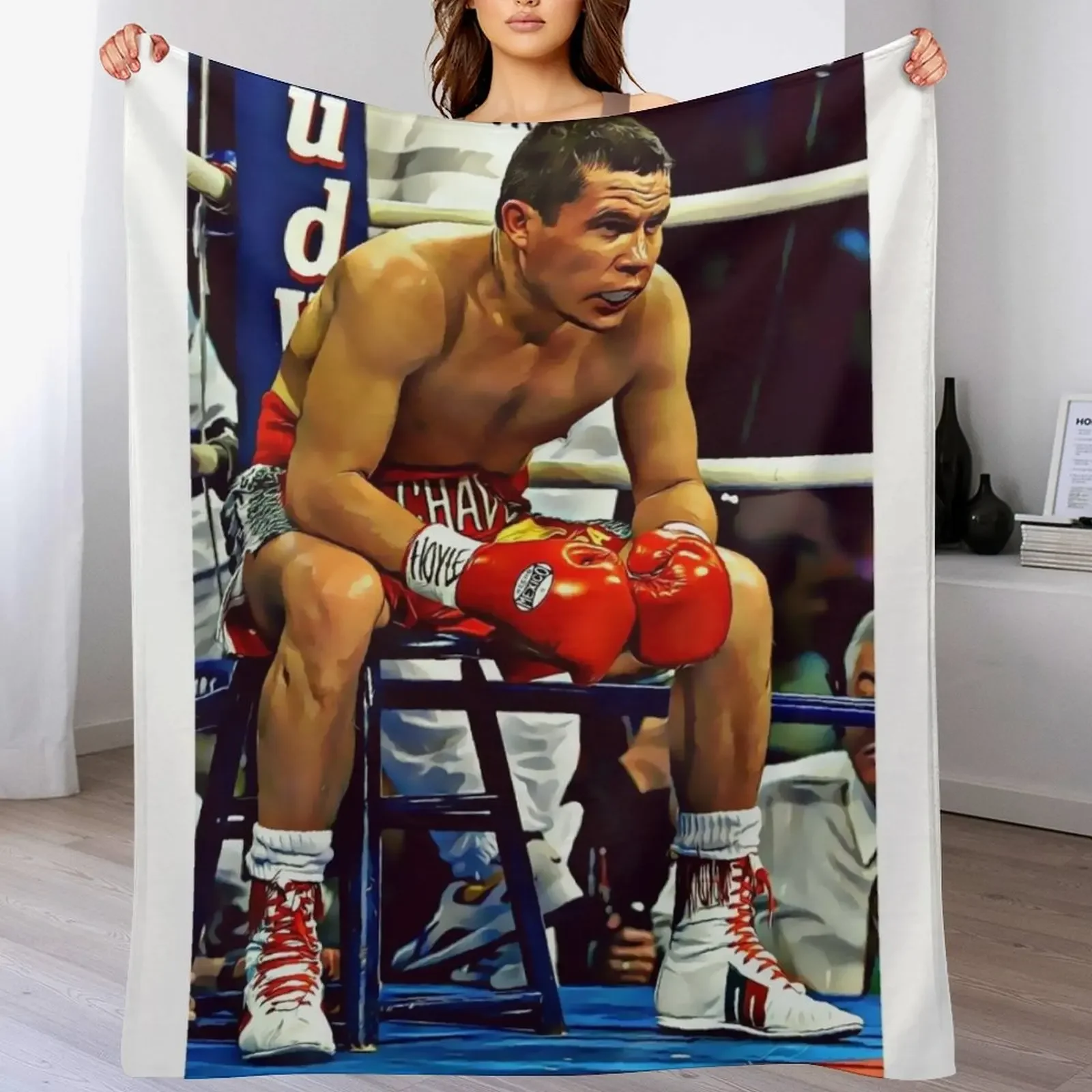 

Julio Cesar Chavez Throw Blanket Luxurious Soft Fuzzy Blanket for Sofa Bed