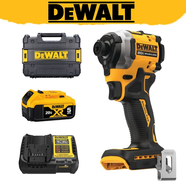 Dewalt-コードレスブラシレス電動ドライバー,dcf850,20v,205nmモーター,インパクトレンチ,ドリル,電動工具,充電器,バッテリーセット  - AliExpress 1420