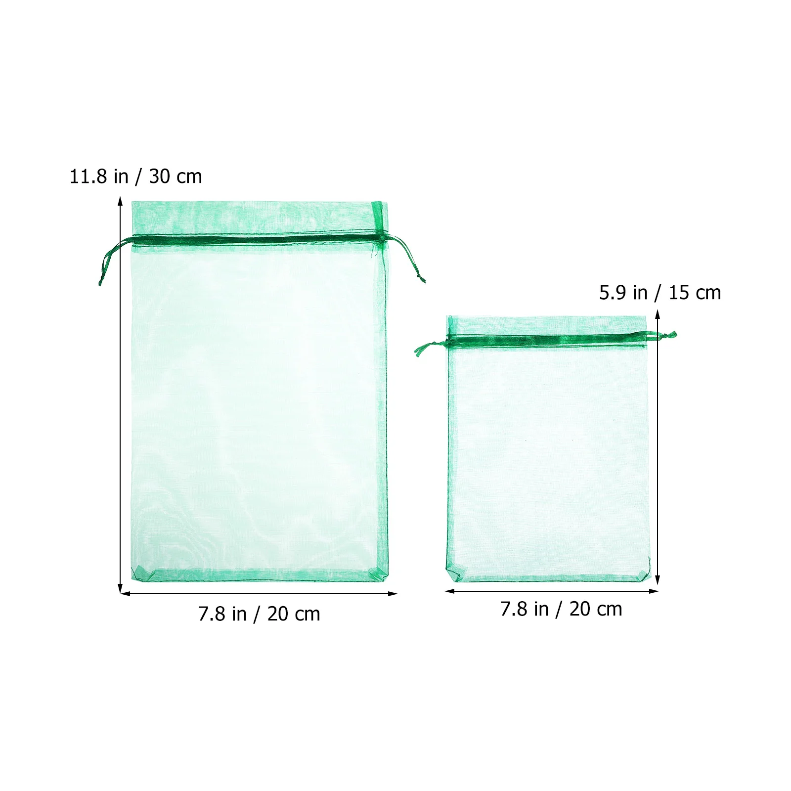 

50 Pcs Fruit Protection Bags 15x20CM 20x30CM Grass Green Sturdy Material Drawstring Insect Net Bag Mesh Vegetable Storage Garden