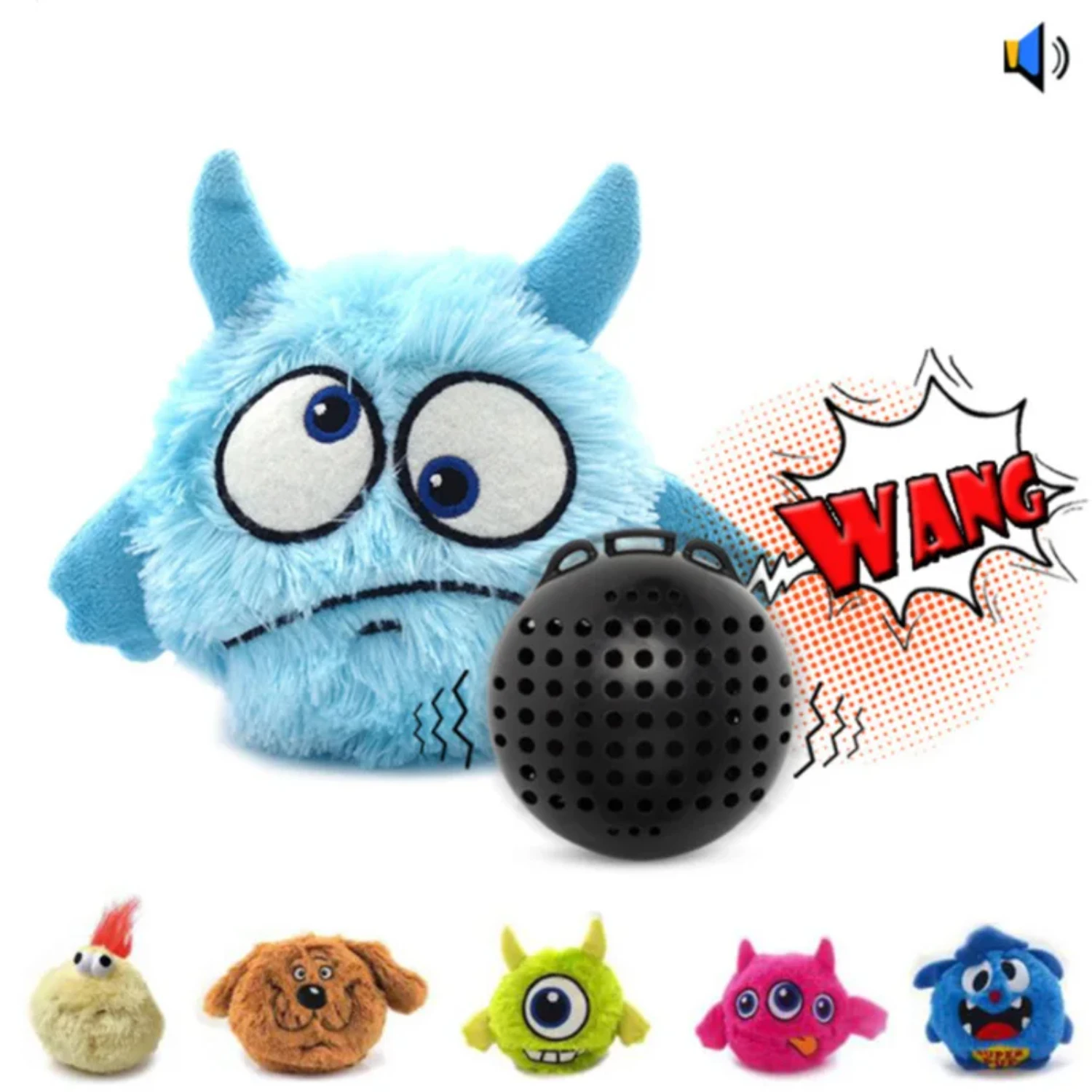 

Interactive Dog Toys Bouncing Giggle Shaking Ball Dog Plush Toy Electronic Vibrating Automatic Moving Sounds Puppy Toys
