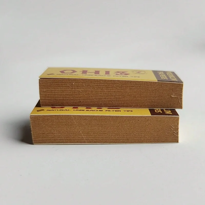 2booklets/100pcs 60*21mm Natural Unrefined Rolling Papers Filter Tips Cigarette Accessories