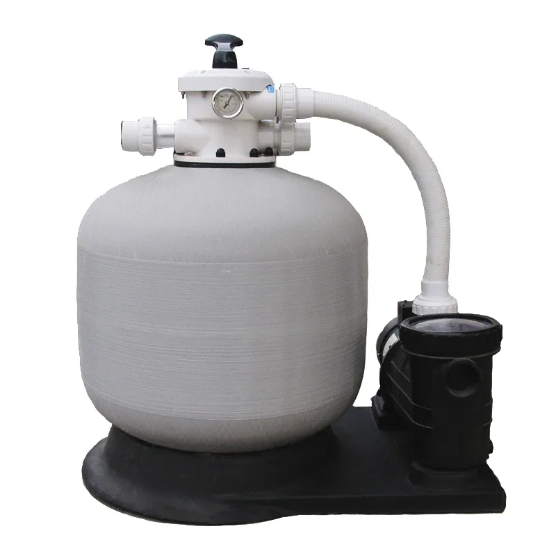 Logo Automatic for  400mm Piscina Swimming Pool Accessories Above Ground Sand Filter 1HP Pump Backwash Water Treatment