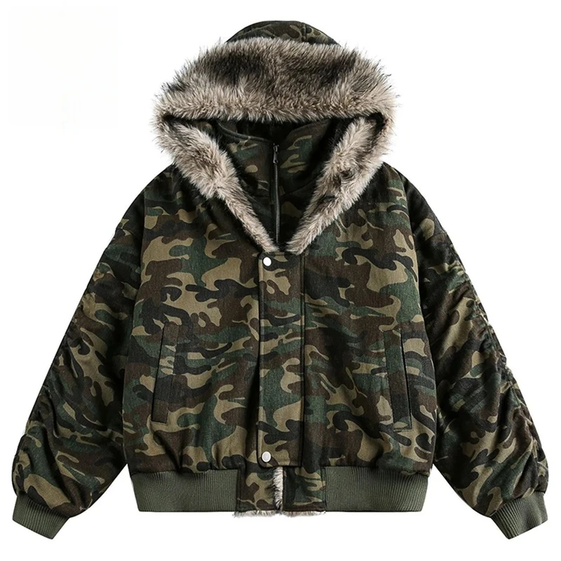 

【Mirrordust】Мужские зимние куртки парки с меховым воротником пальто утепленные стеганые куртки искусственные свободные куртки из двух предметов верхняя одежда