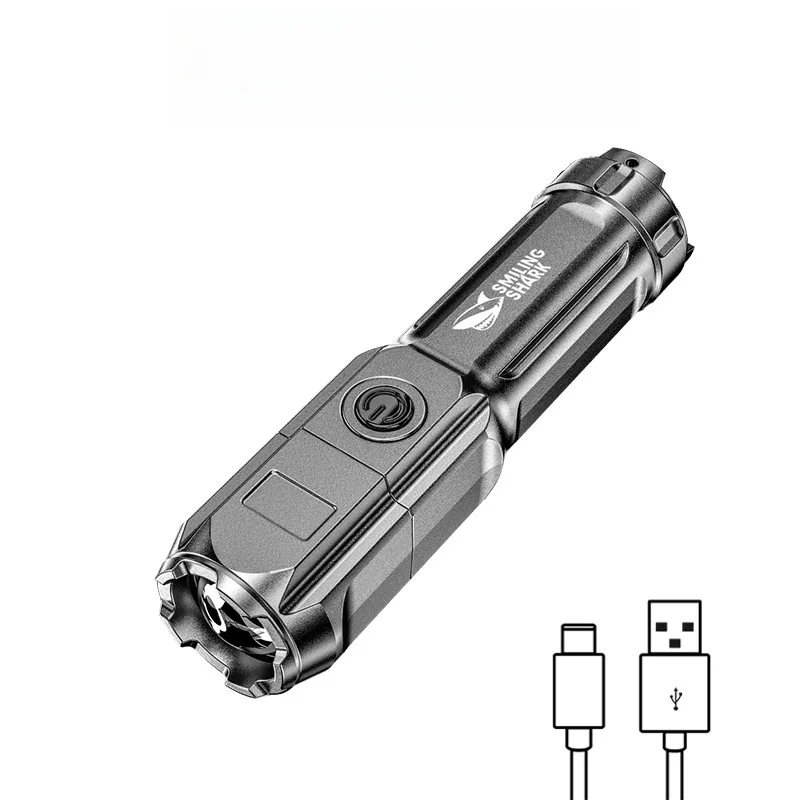 1-2psPowerful LED Flashlight Rechargeable USB Waterproof Zoom Fishing Hunting Camping2 00,00 Lumen Tactical Flashlight LED Torch