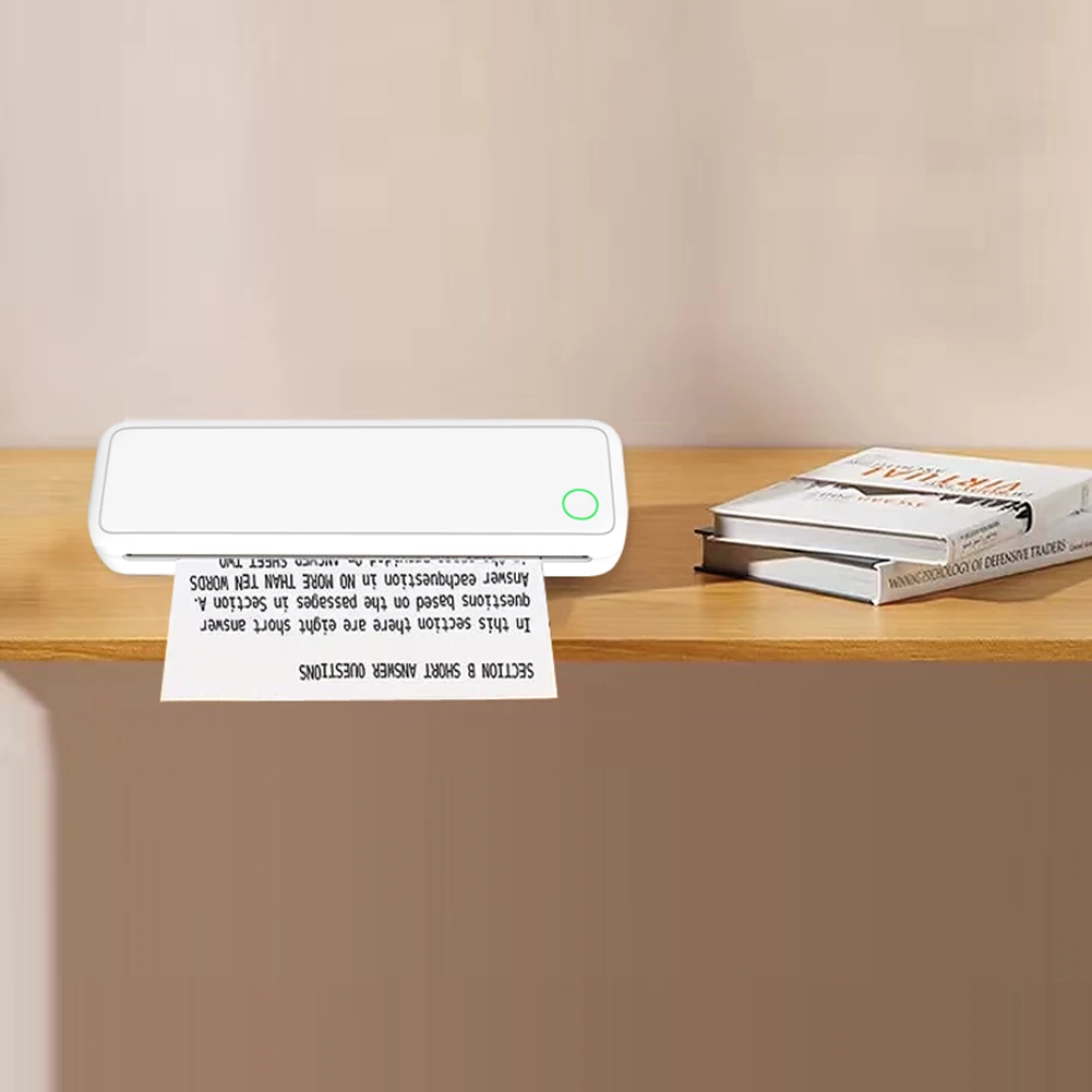 

A4 Portable Thermal Printer Inkless Bluetooth A4 Mobile Travel Printer Label Maker with Printing Paper Document Printer Maker