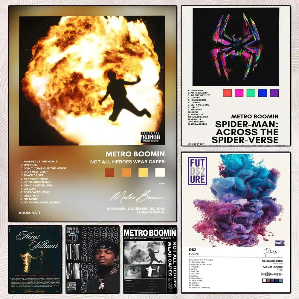 

Hip Hop Singer M-Metro Boomin Poster HD Art Mural Wallart Poster Waterproof Vintage Print Decor for Home Decoration DIY Durable