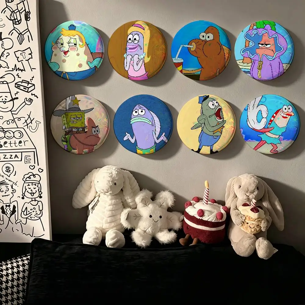 S-SpongeBob S-SquarePants Badge Pins For Friend, Backpack, Clothing, Collectible Accessories, Jewelry Gift