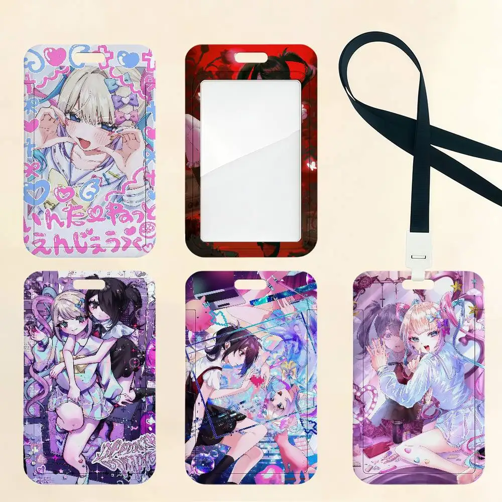 

Game Needy Girl Overdose Card Holder Cardcase Bus Subway Work Permit Student Lanyard Neck Straps Badge Holder Door Card