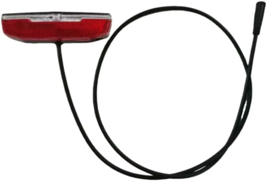 24/36/48V Waterproof E-Bike LED Warning Tail Light with Connector, Rear Lamp for Night Cycling Modification