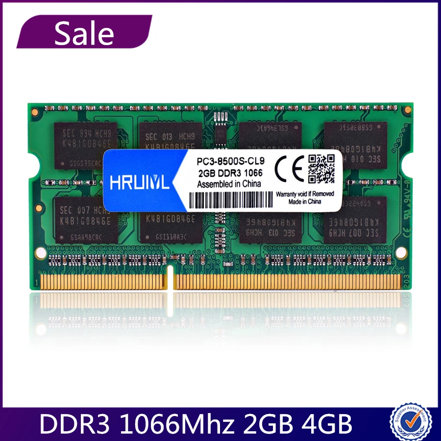 Sale 2gb 4gb ddr3 1066 pc3-8500 sodimm laptop, ddr3 1066Mhz 4gb pc3 8500 so-dimm notebook, memory ram ddr3 1066 mhz 4gb sdram