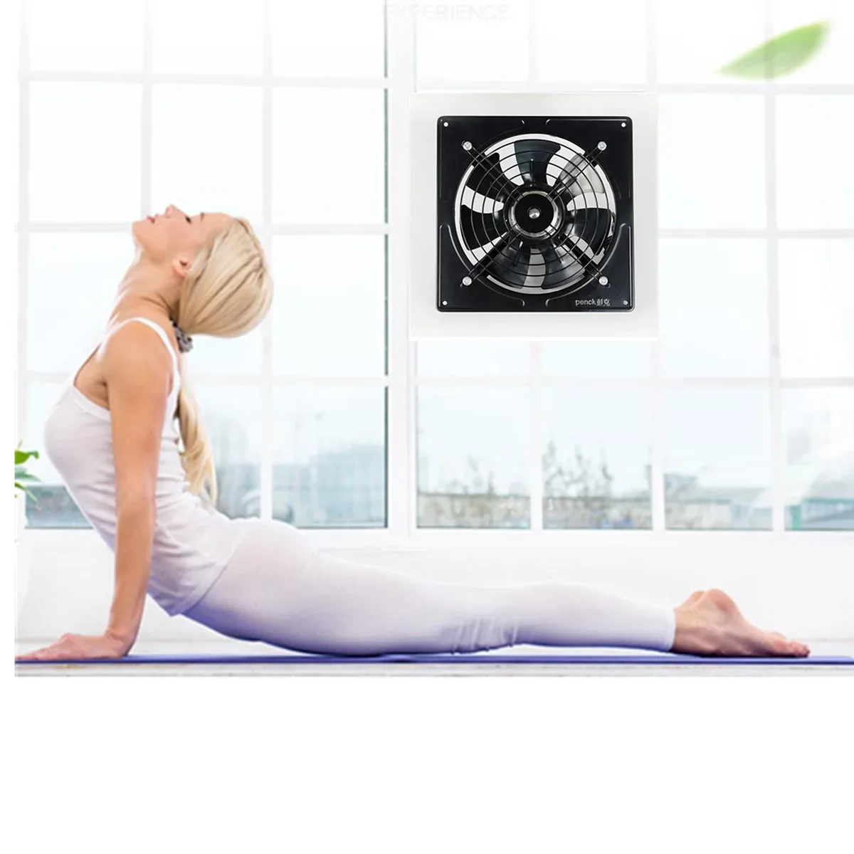 220V 12 inch Metal Exhaust Fan High Speed Air Extractor Window Ventilation Fan for Kitchen Ventilator Axial Industrial Wall Fan