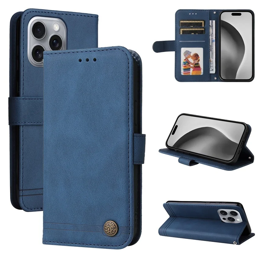 Funda de teléfono con hebilla de Metal pequeña para Vivo, Y32, Y33S, Y33T, Y35, Y35M, Y36, Y36i, Y36M, Y38, Y52, Y52T, Y53S, Y55, Y55S, Y56 Plus 2021, 4G, 5G