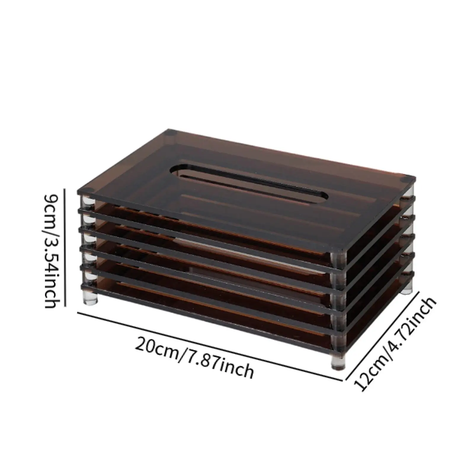 Napkin Box Holder Acrylic Tissue Box Cover for Toilet Washroom Living Room