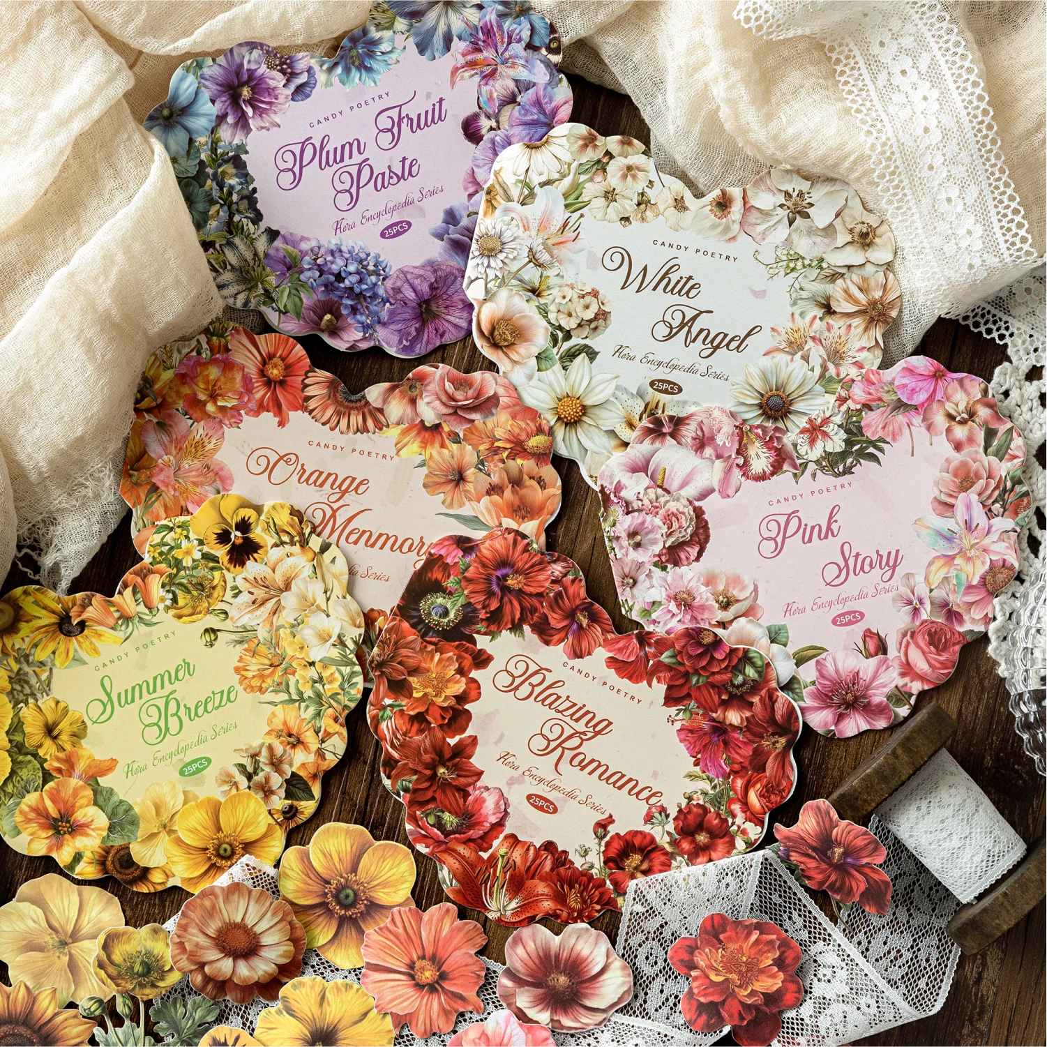 

12 упаковок/лот, серия «Цветочный каталог», милая ретро декоративная белая наклейка из крафт-бумаги