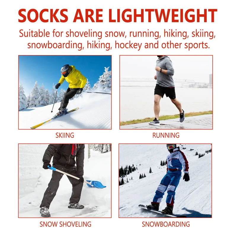  Coldproof Winter Socks Warm Outdoor Sports Foot Care Massage NonSlip Winter Exercise Daily Foot Warmth