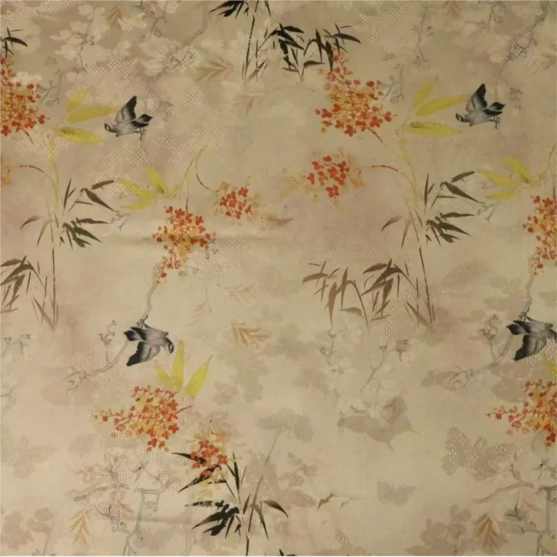 

New style of Xiangyun brocade printed fabric ink-scented gauze