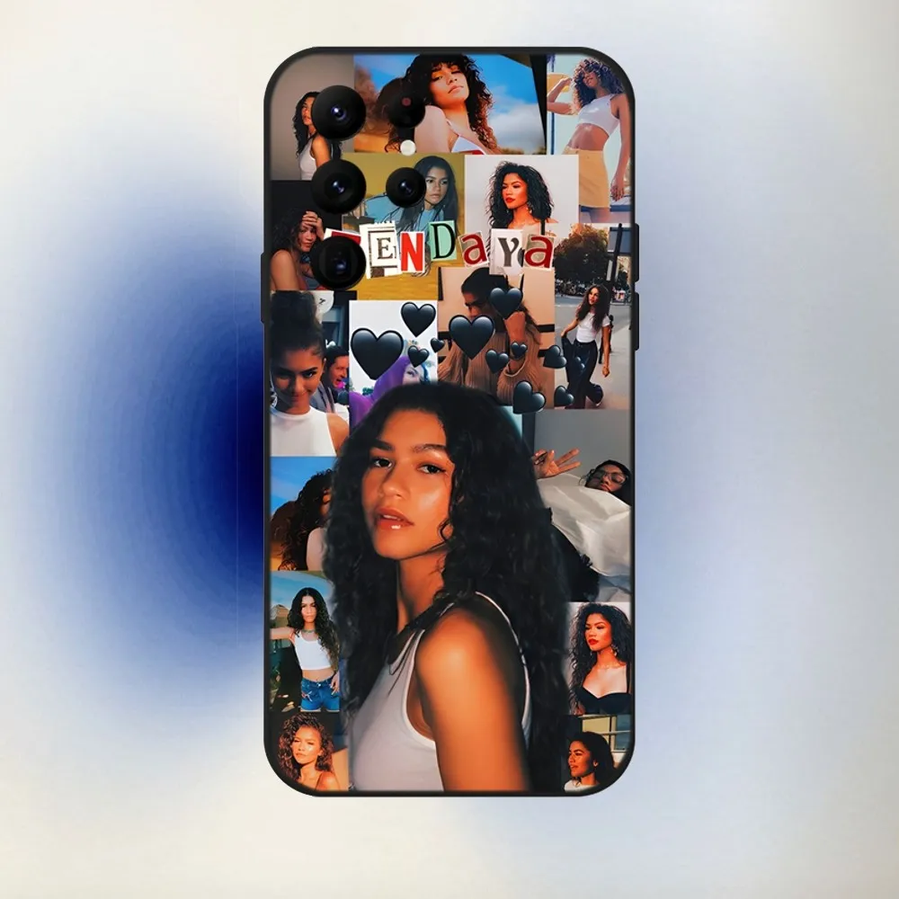 Z-Zendaya Phone Case For Samsung S24,23,22,30,21,10,9,Ultra,Plus,Lite,FE,5G Black Soft Case