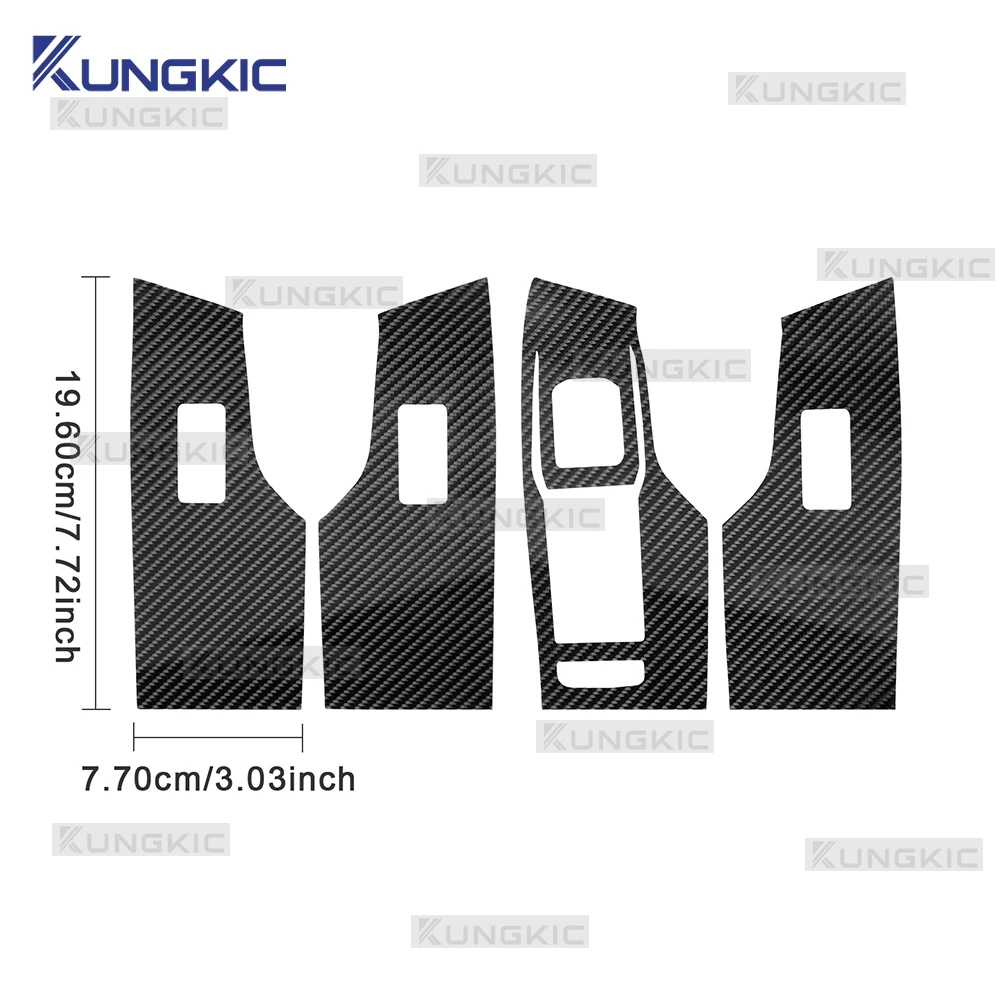 Car Interior Film TPU for Seat Cupra Leon Formentor 2020-2025 Protection Door Window Switch Lifter Carbon Texture Sticker LHD view 4