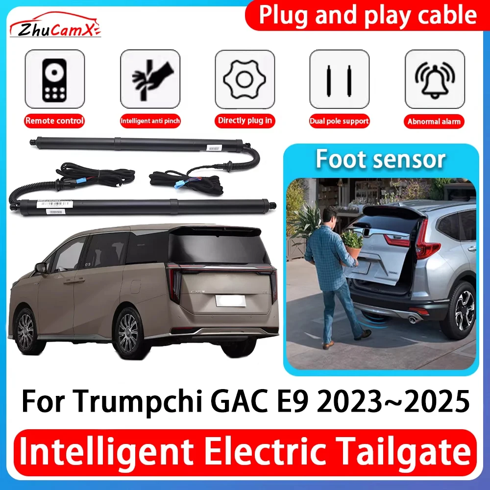 ZhuCamX Auto Power Kofferbak Elektrische Zuig Achterklep Intelligente Achterklep Lift Strut Voor Trumpchi GAC E9 2023 ~ 2025